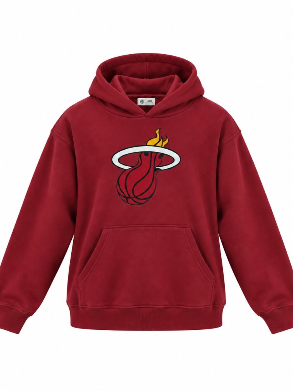 Miami Heat NBA '47 Primary Logo Pullover Hoodie Women's L Cardinal NWT
